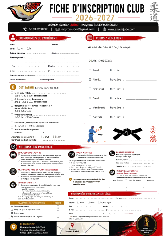 🥋 Lancement des réinscriptions 2026-2027