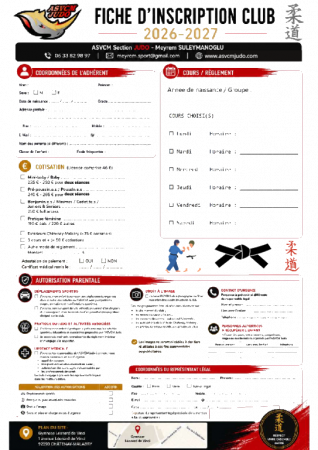 🥋 Lancement des réinscriptions 2026-2027